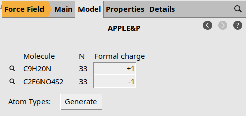 Viscosity of an ionic liquid with APPLE&P — Tutorials 2023.1 documentation