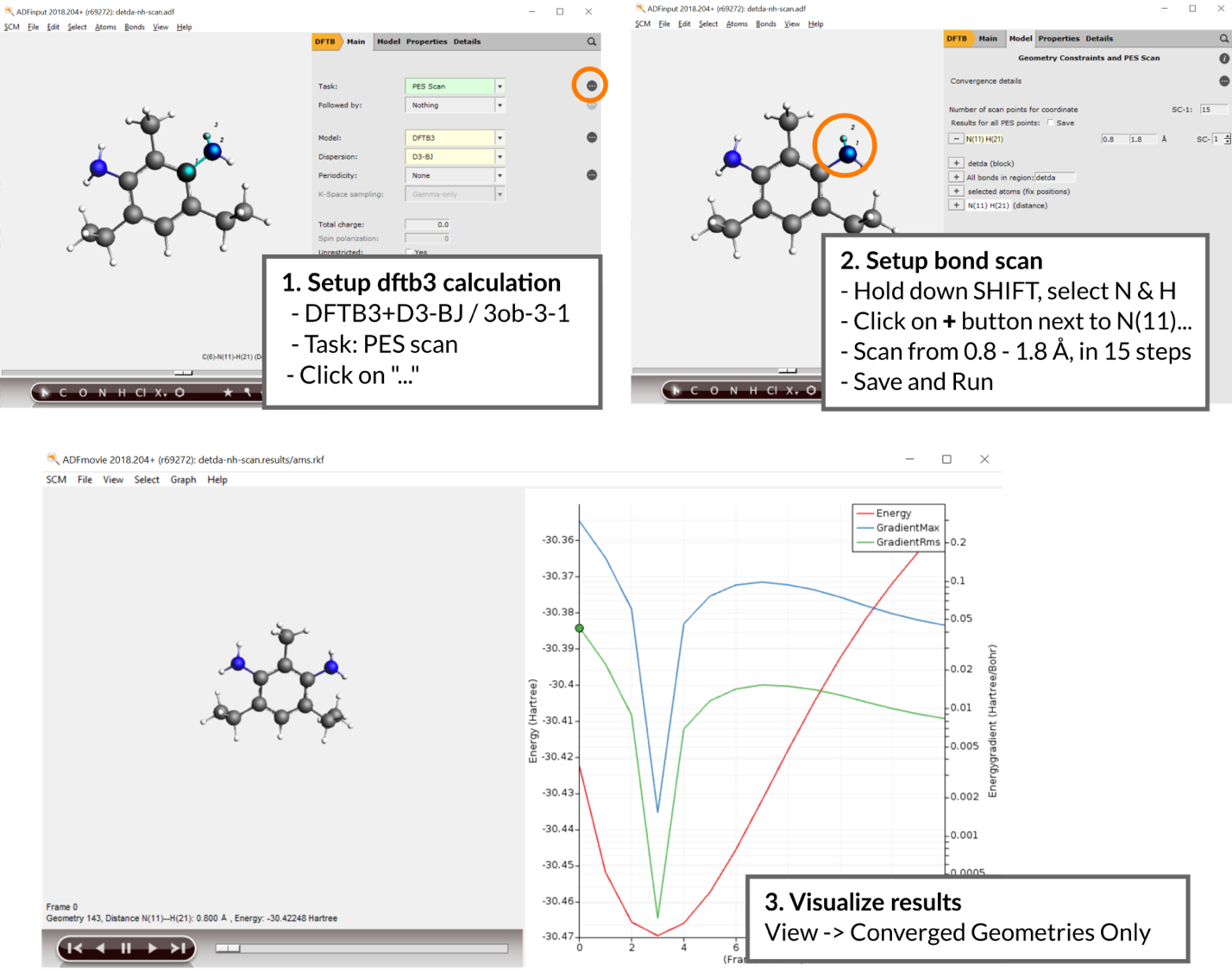 bond scan for ReaxFF parameterization