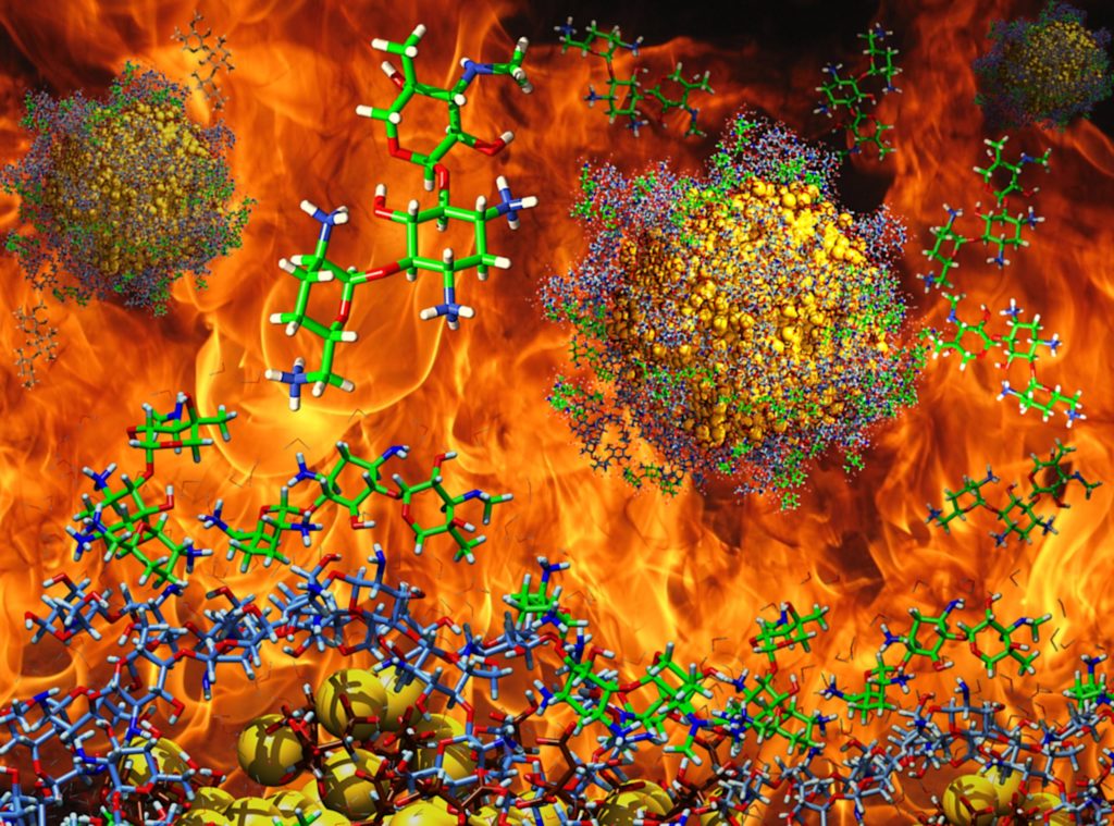 In situ drug release from gold nanoparticles, modeled by ReaxFF