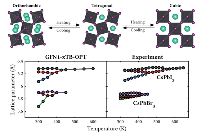 Reparametrized DFTB halide perovskites