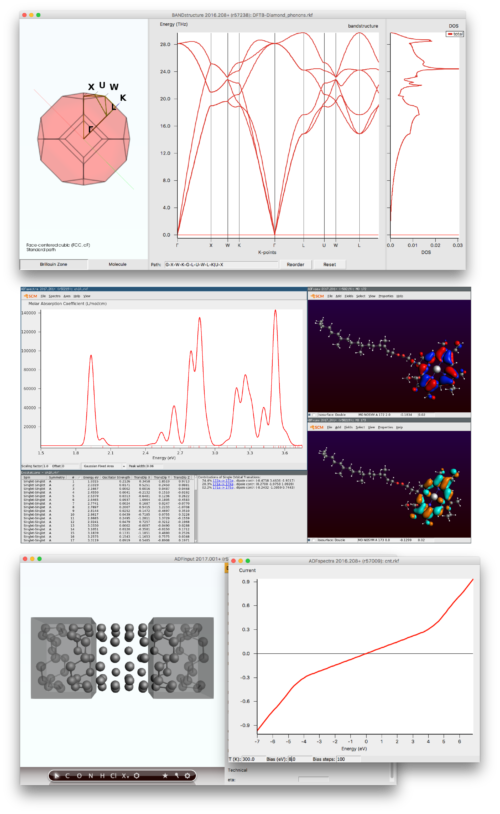 DFTB phonons, UV/VIS and transport